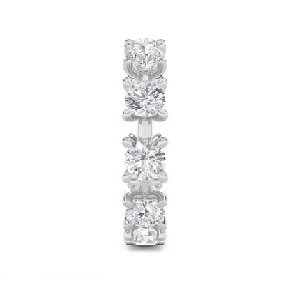 3Cttw Round Shaped Lab Grown Diamond (F/VS) Eternity Band Ring in 14K Gold