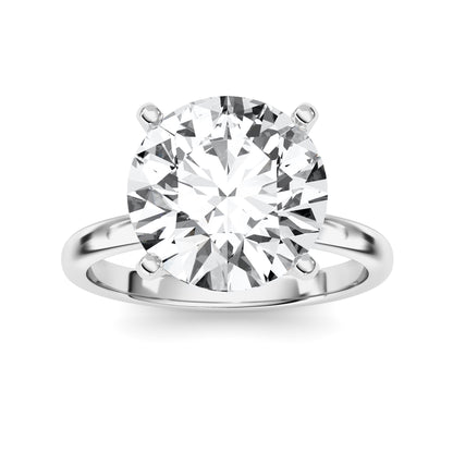 5Cttw Round Shaped Lab Grown Diamond Classic Solitaire Ring in 14K Gold (F/VS)