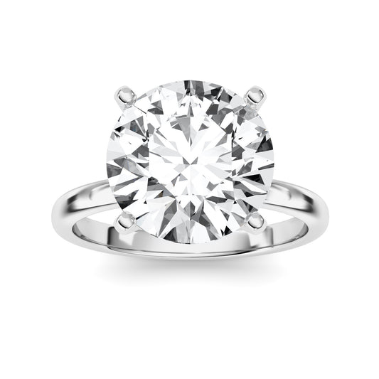 5Cttw Round Shaped Lab Grown Diamond Classic Solitaire Ring in 14K Gold (F/VS)