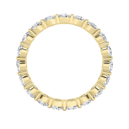 2Cttw Round Shaped Lab Grown Diamond Split Prong Eternity Ring in 14K Gold (F/VS)