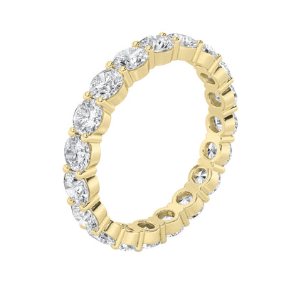 2.55Cttw Round Shaped Lab Grown Diamond Split Prong Eternity Ring in 14K Gold (F/VS)