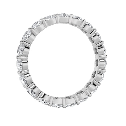 2.7Cttw Round Shaped Lab Grown Diamond Split Prong Eternity Ring in 14K Gold (F/VS)