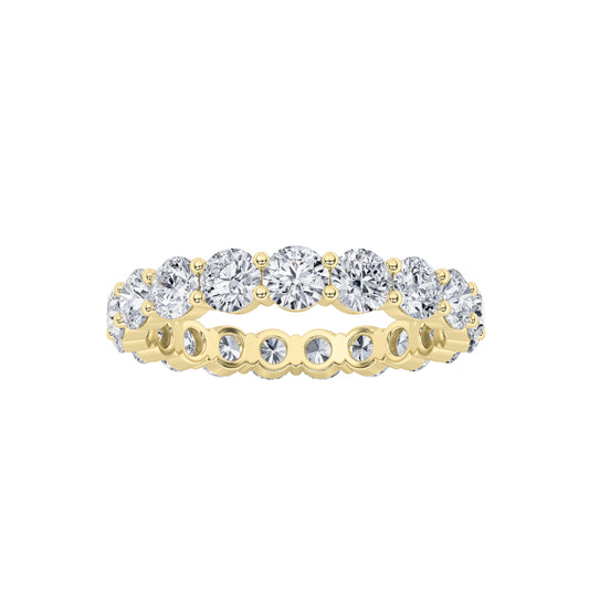 2.7Cttw Round Shaped Lab Grown Diamond Split Prong Eternity Ring in 14K Gold (F/VS)