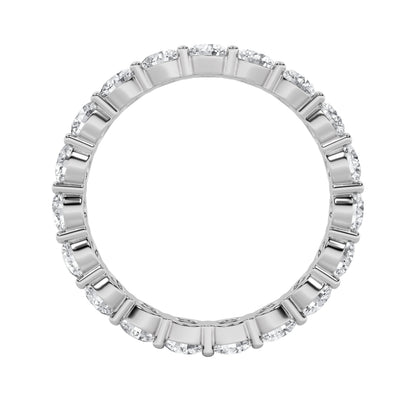 3Cttw Round Shaped Lab Grown Diamond Split Prong Eternity Ring in 14K Gold (F/VS)