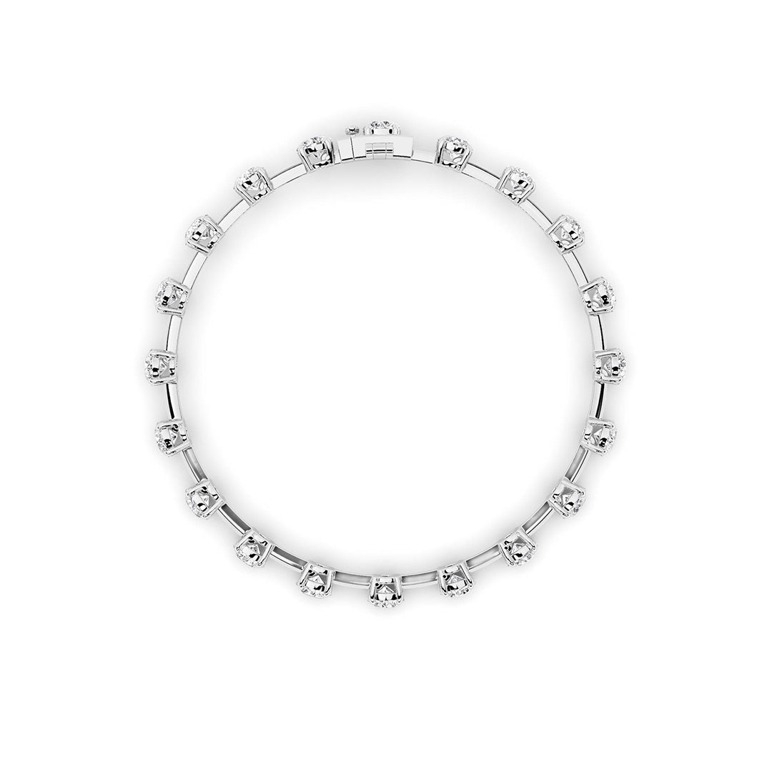 3.75Cttw Round Shaped Lab Grown Diamond Split Prong Eternity Ring in 14K Gold (F/VS)