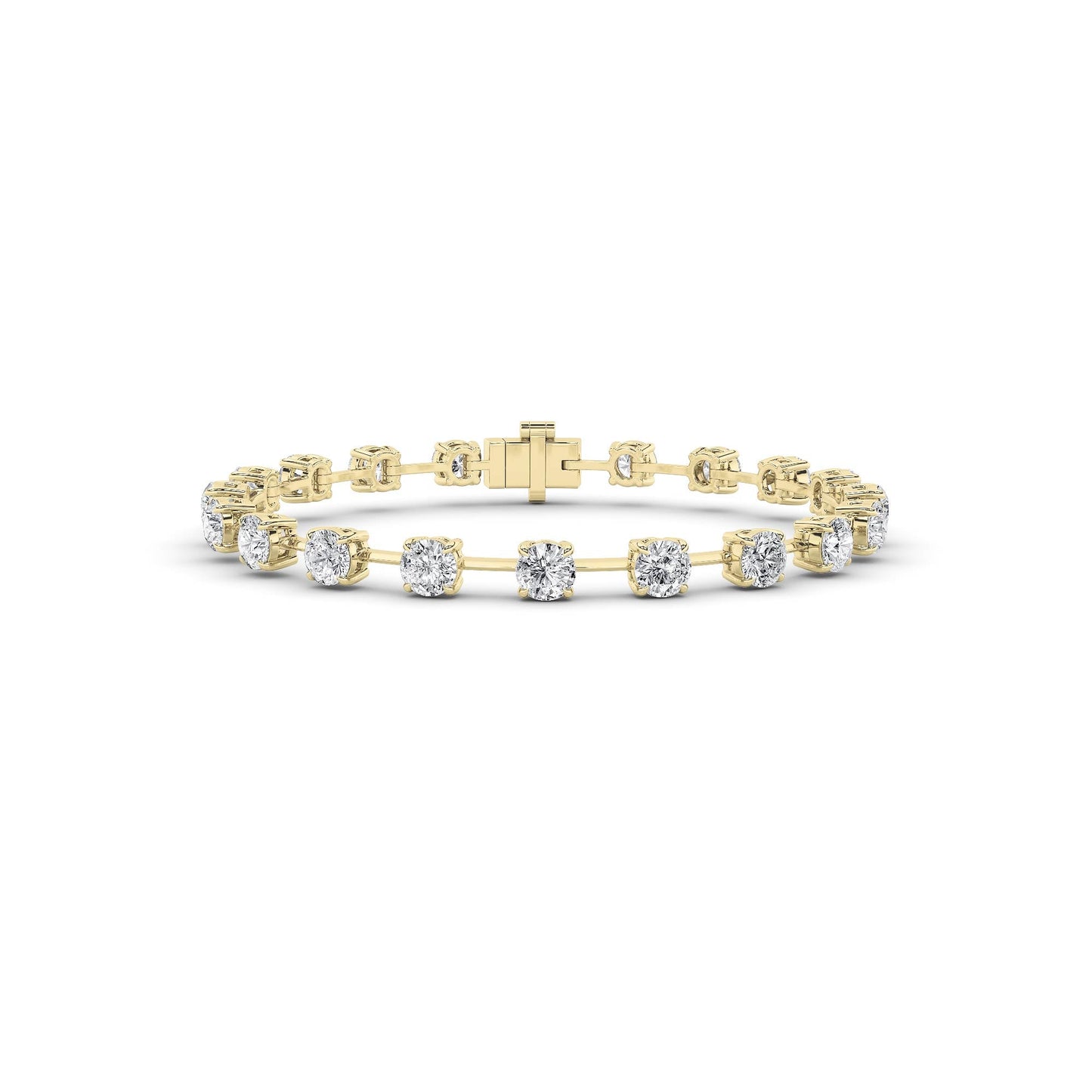 3.75Cttw Round Shaped Lab Grown Diamond Split Prong Eternity Ring in 14K Gold (F/VS)