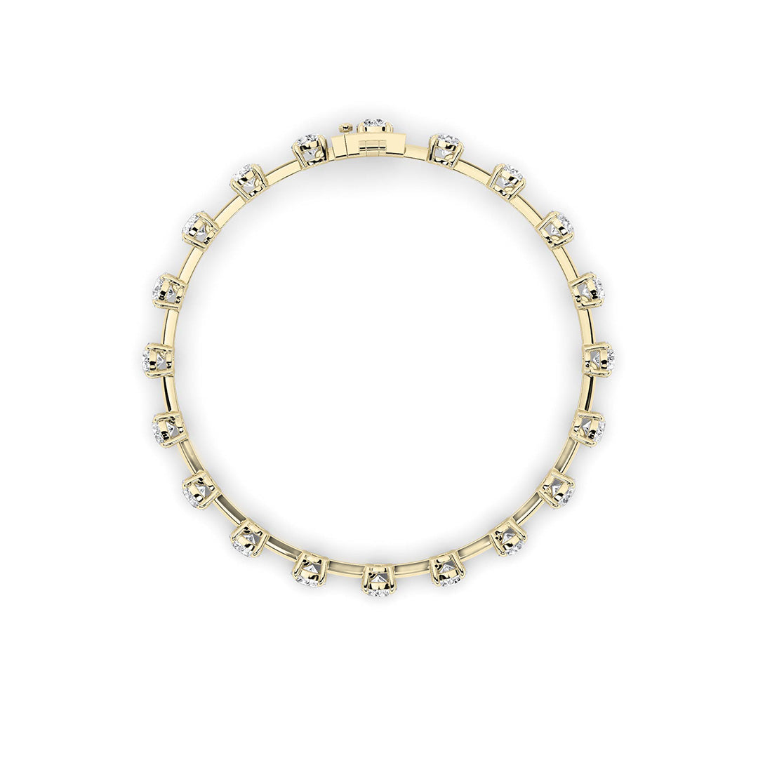 3.75Cttw Round Shaped Lab Grown Diamond Split Prong Eternity Ring in 14K Gold (F/VS)