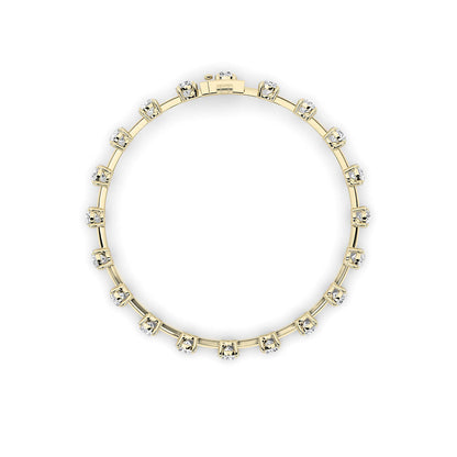 3.75Cttw Round Shaped Lab Grown Diamond Split Prong Eternity Ring in 14K Gold (F/VS)