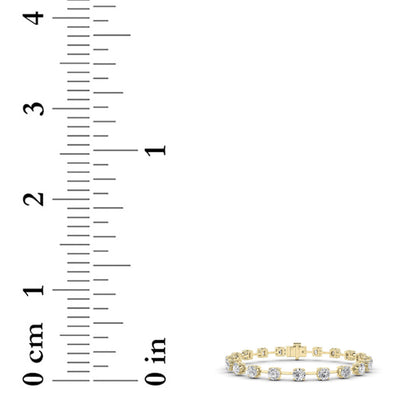 3.75Cttw Round Shaped Lab Grown Diamond Split Prong Eternity Ring in 14K Gold (F/VS)