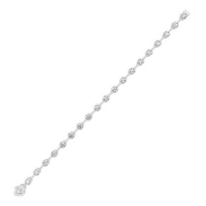 4.25Cttw Round Shaped Lab Grown Diamond Split Prong Eternity Ring in 14K Gold (F/VS)