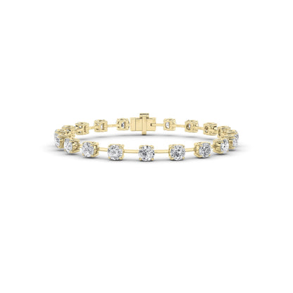 4.25Cttw Round Shaped Lab Grown Diamond Split Prong Eternity Ring in 14K Gold (F/VS)