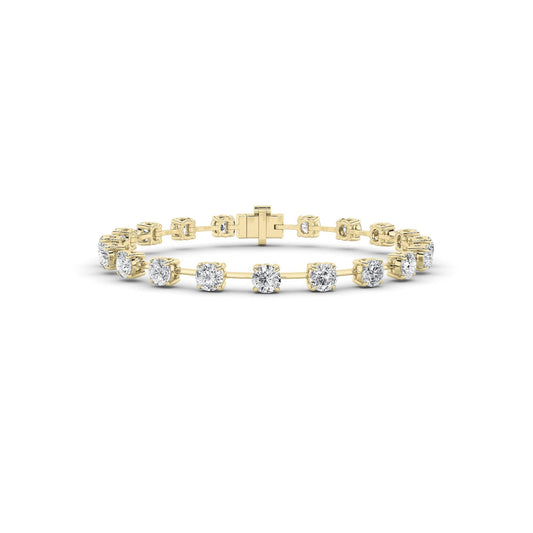 4.25Cttw Round Shaped Lab Grown Diamond Split Prong Eternity Ring in 14K Gold (F/VS)