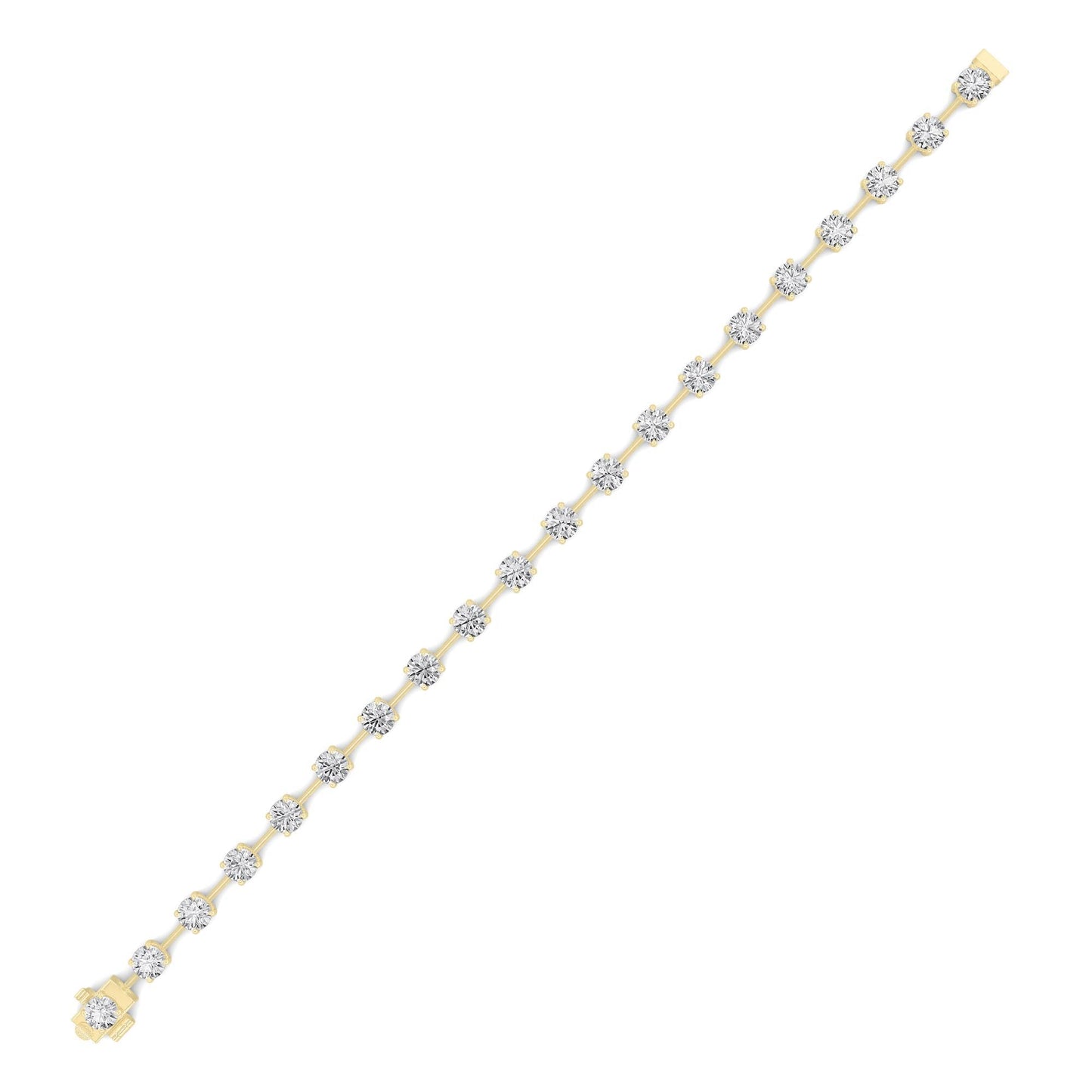 4.25Cttw Round Shaped Lab Grown Diamond Split Prong Eternity Ring in 14K Gold (F/VS)
