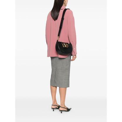 Shoulder Bag VLogo Signature Black Leather