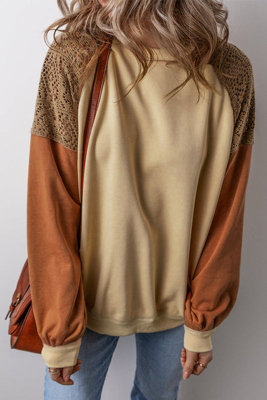 Threaded Pear Scarlett Colorblock Drop Shoulder Sweatshirt