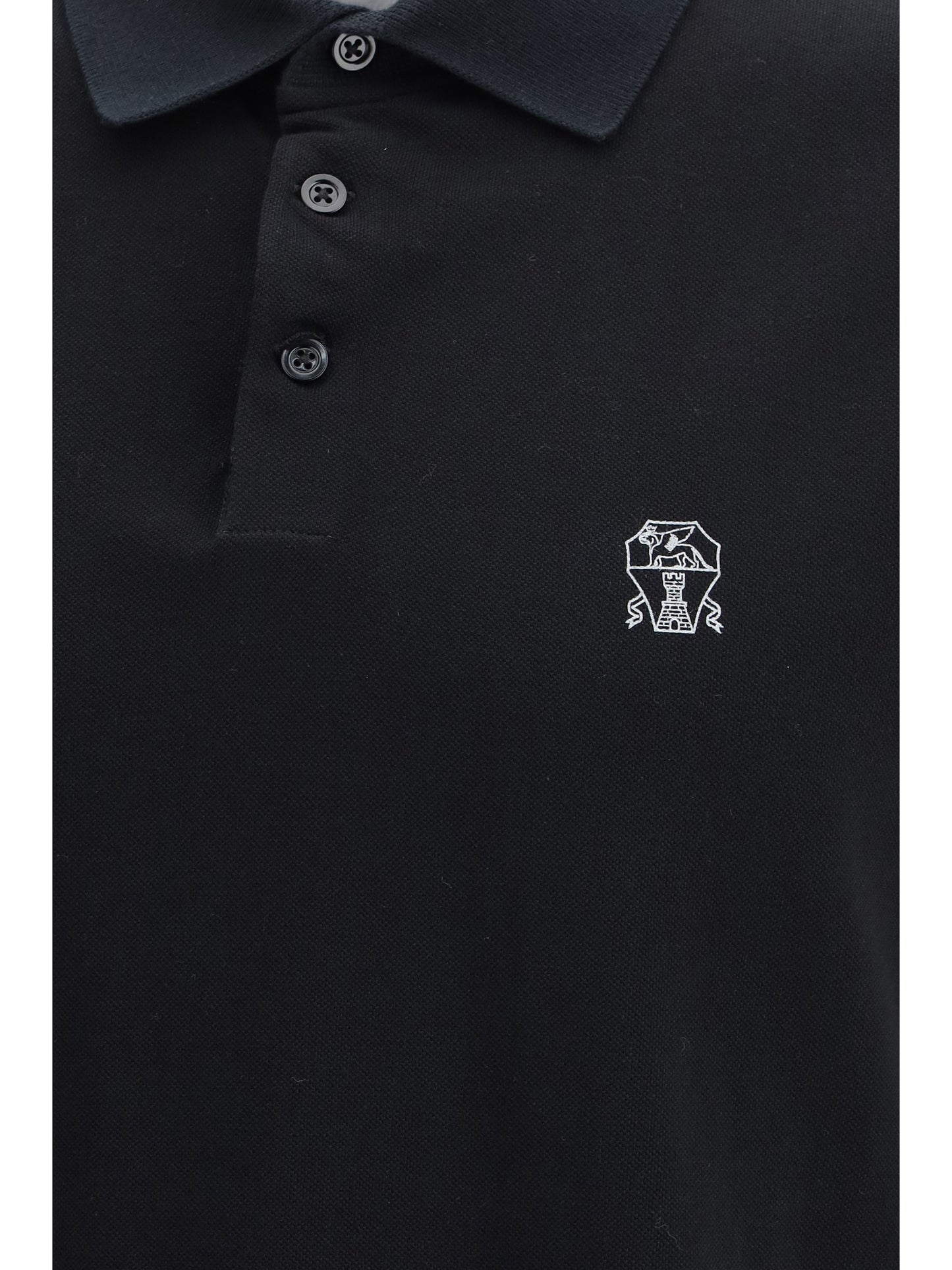 Polo Shirt Cotton Black/Grey
