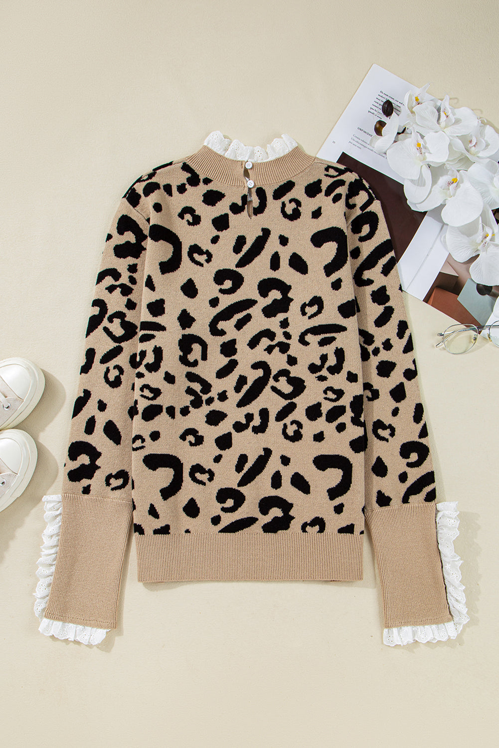 Threaded Pear Amelia Ribbed Detail Cuffed Sweater