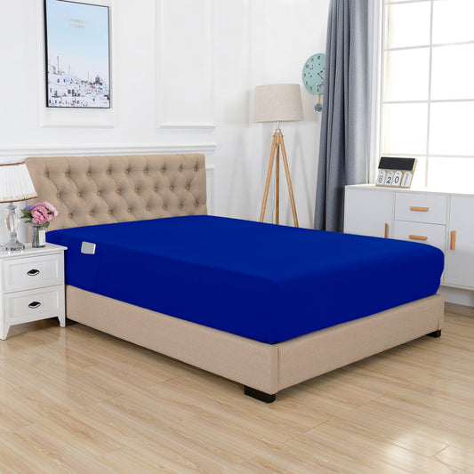 Elegant Comfort Extra Deep 18"-21" Single Fitted Sheet for High Mattress - All Around Elastic with Straps