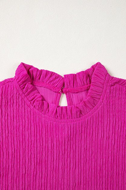 Threaded Pear Londyn Trim Short Sleeve Blouse