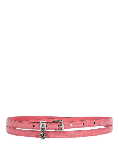 Alexander McQueen Thin Double Wrap Skull Belt