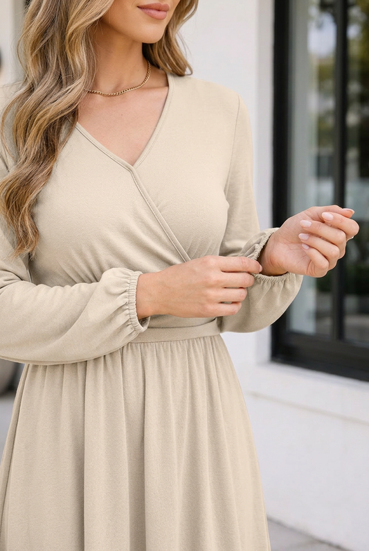 Threaded Pear Zhavia Long Sleeve Mini Dress