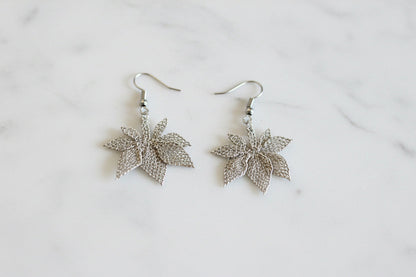 Handmade Leaf Dangle Earrings