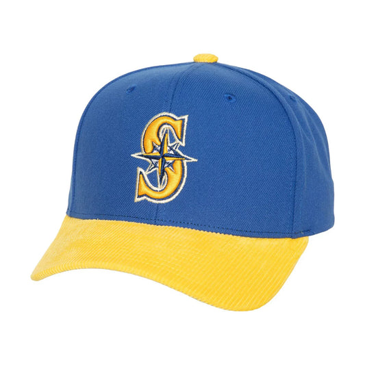 Mitchell & Ness Men's MLB Cord Pro Snapback Mariners Blue