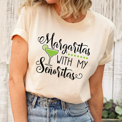 🍸 Margaritas With My Señoritas Best Friends Matching T-Shirts