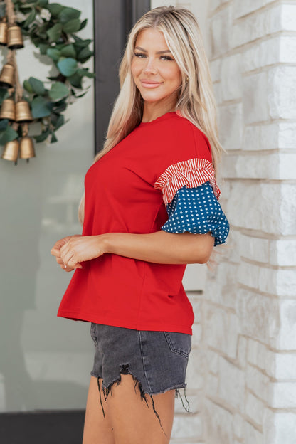 Threaded Pear Aspyn Short Puff Sleeve Top