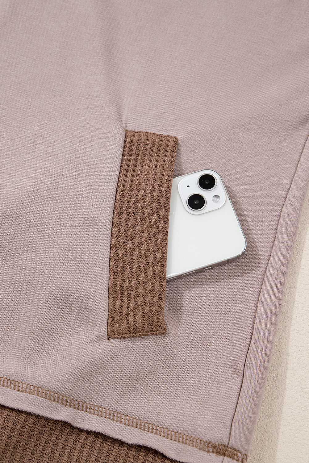 Threaded Pear Alessia Exposed Seam Casual Hoodie