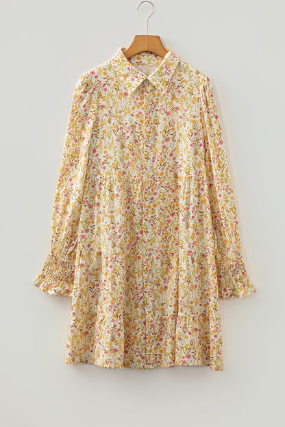 Threaded Pear Kaiya Loose Shirt Dress Long Sleeve
