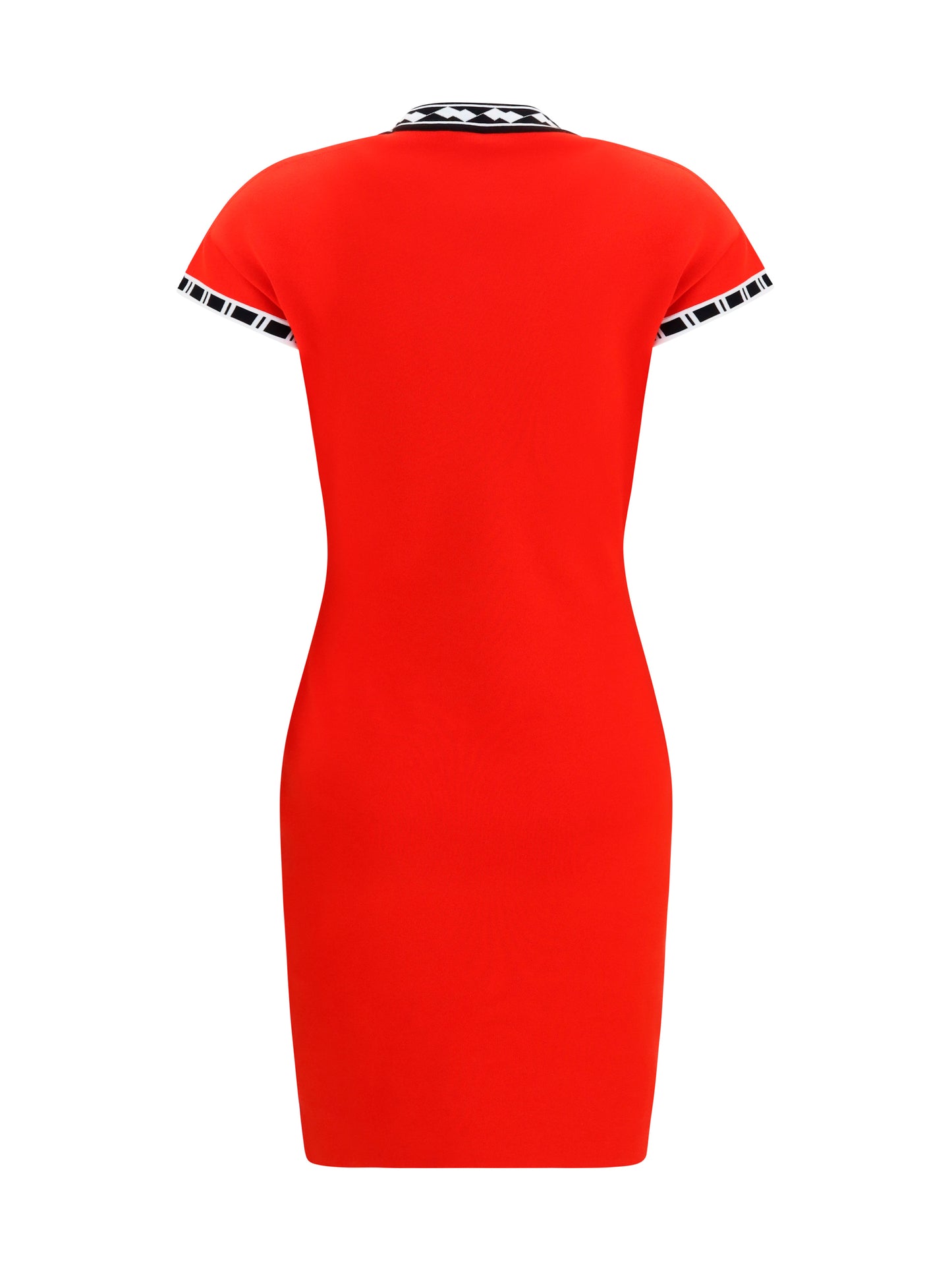 Mini Dress Cotton Knit Scarlet