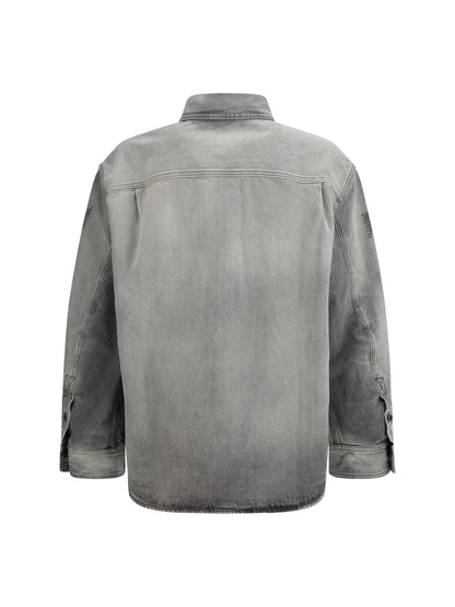 Overshirt Diag Military Denim Sun-Faded Grey