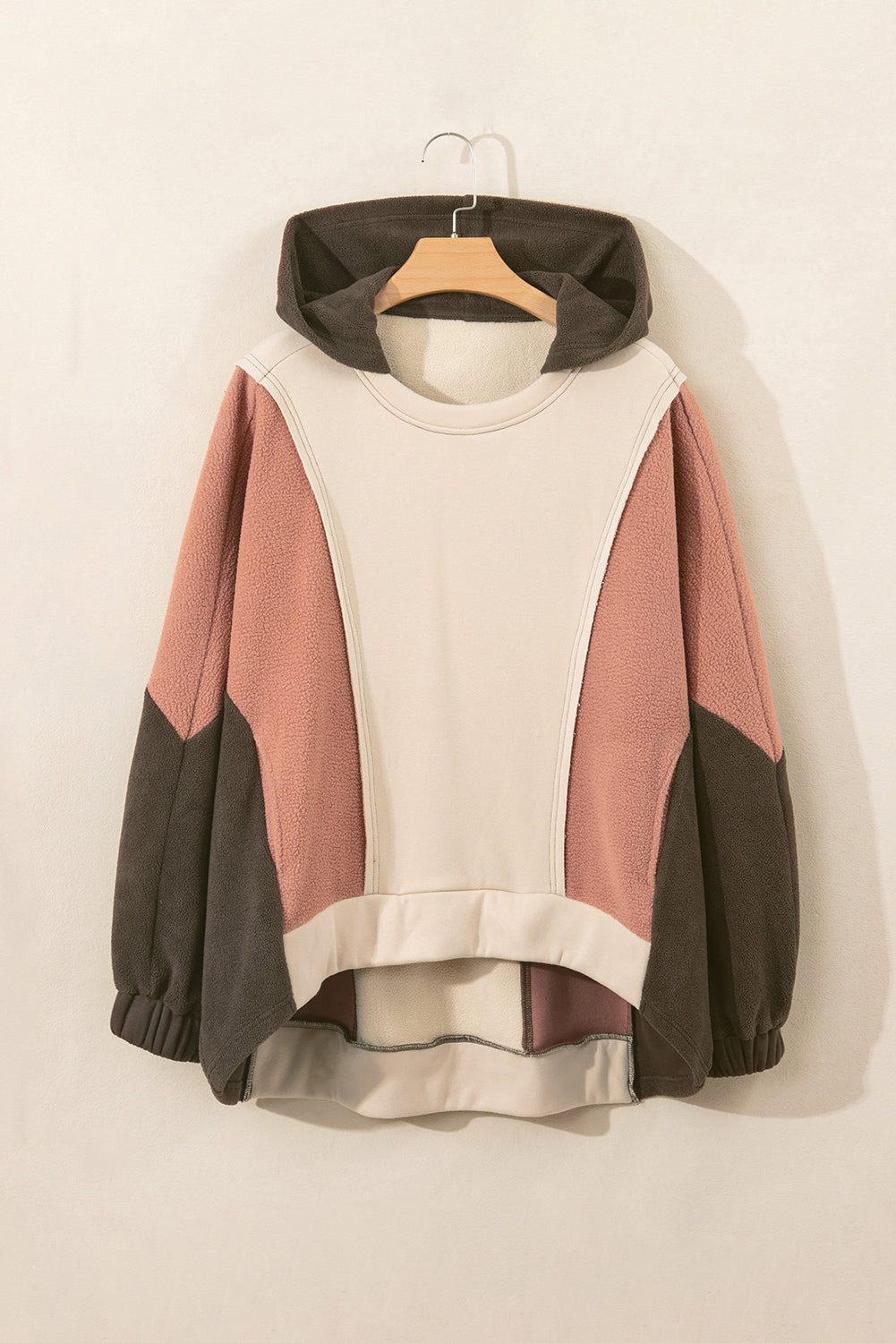 Threaded Pear Isabelle Patchwork High Low Hoodie