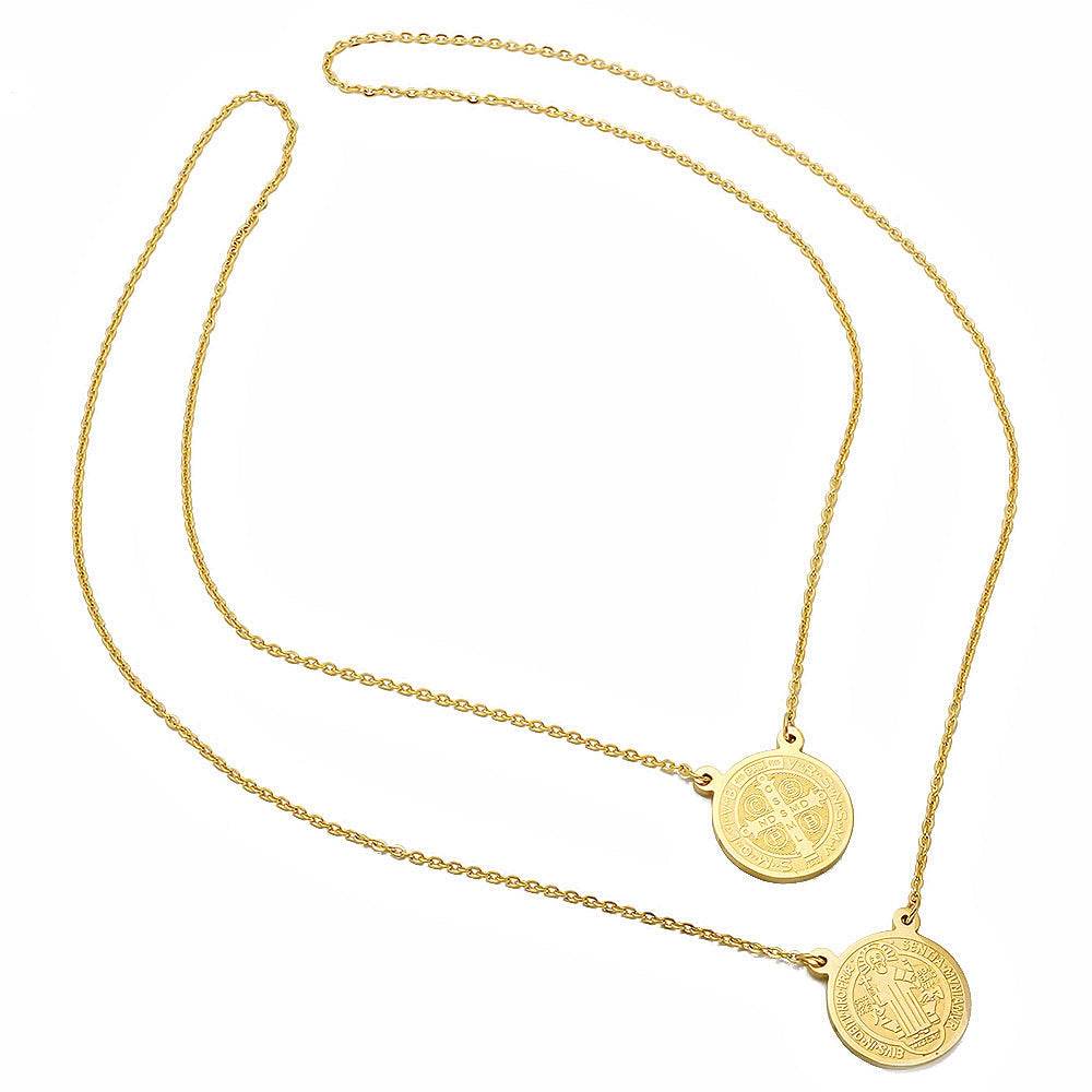 St. Benedict Round Scapular Necklace