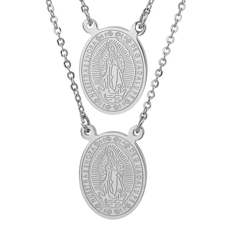 Our Lady of Guadalupe Double Medal Necklace