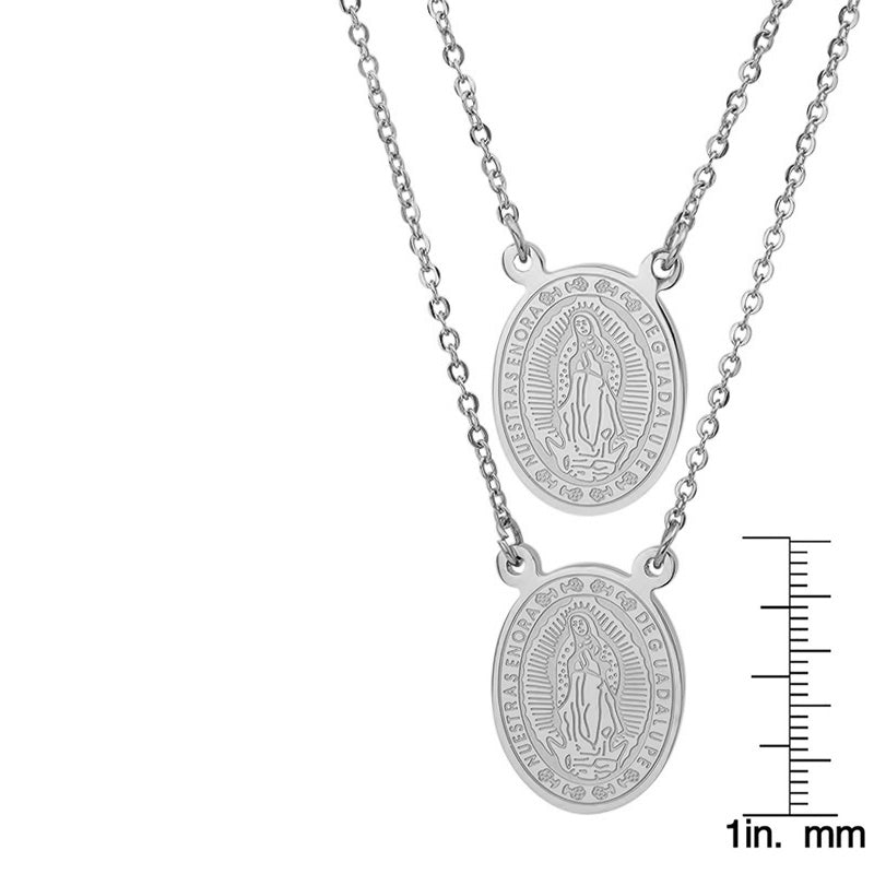 Our Lady of Guadalupe Double Medal Necklace