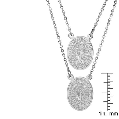 Our Lady of Guadalupe Double Medal Necklace