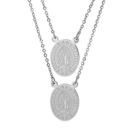 Our Lady of Guadalupe Double Medal Necklace