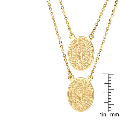 Our Lady of Guadalupe Double Medal Necklace