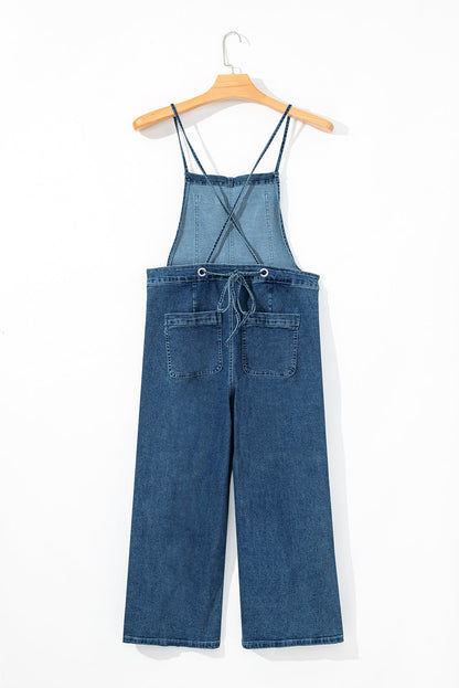 Threaded Pear Maya Cropped Wide Leg Overalls