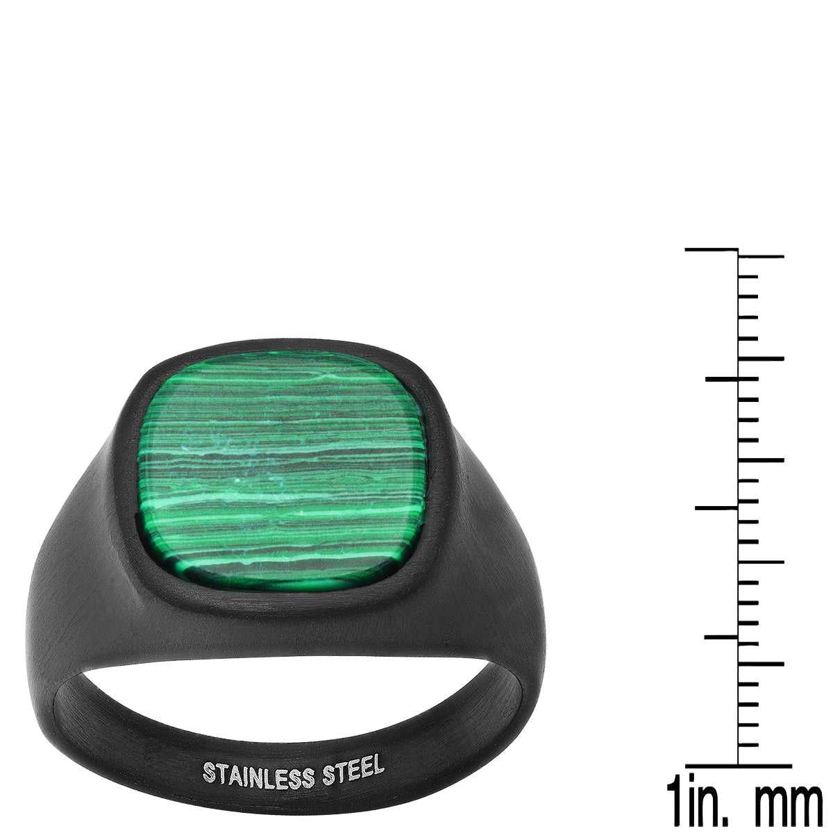 Black & Green Signet Statement Ring