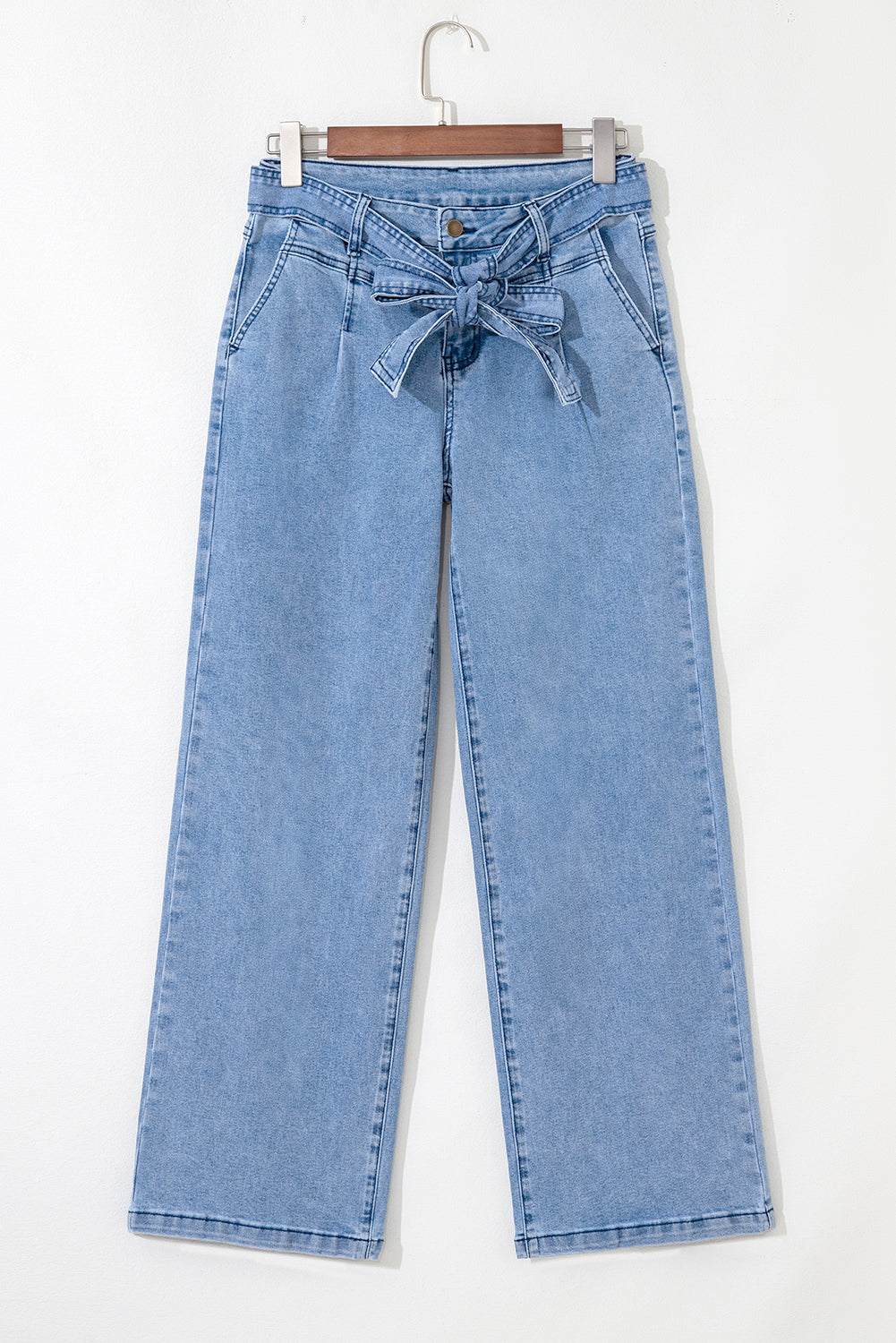 Threaded Pear Ava Sash Wide Leg Jeans