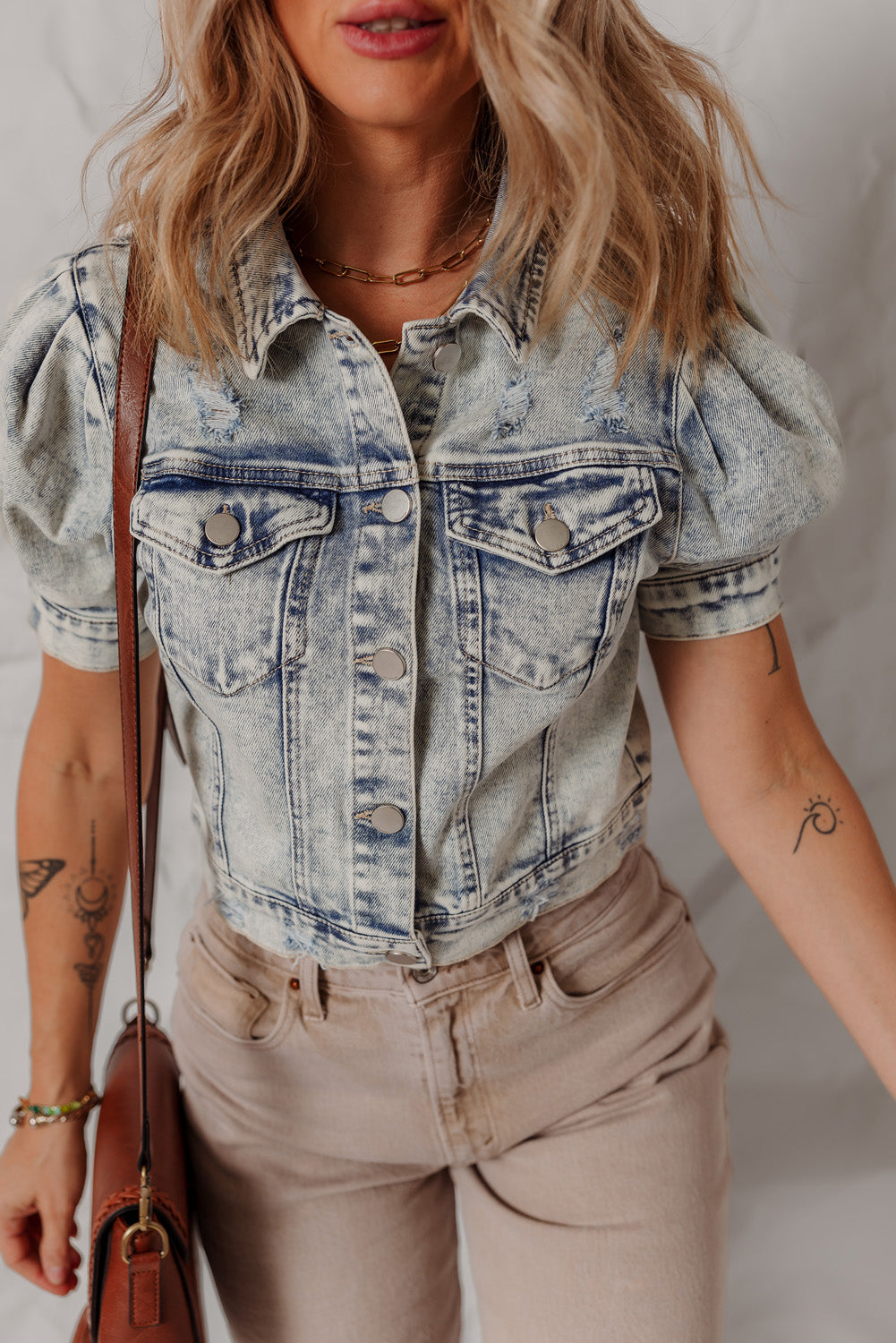 Threaded Pear Eleanor Chest Puff Sleeve Jacket