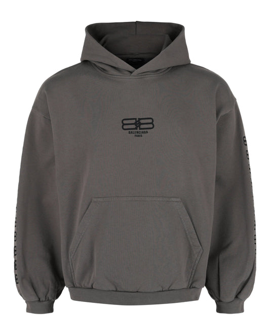 Balenciaga Embroidered Cotton Hoodie