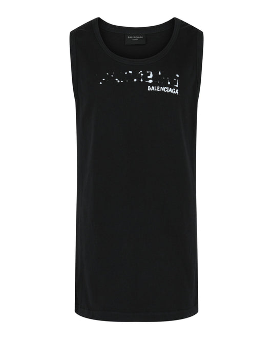Balenciaga Logo Print Cotton Tank