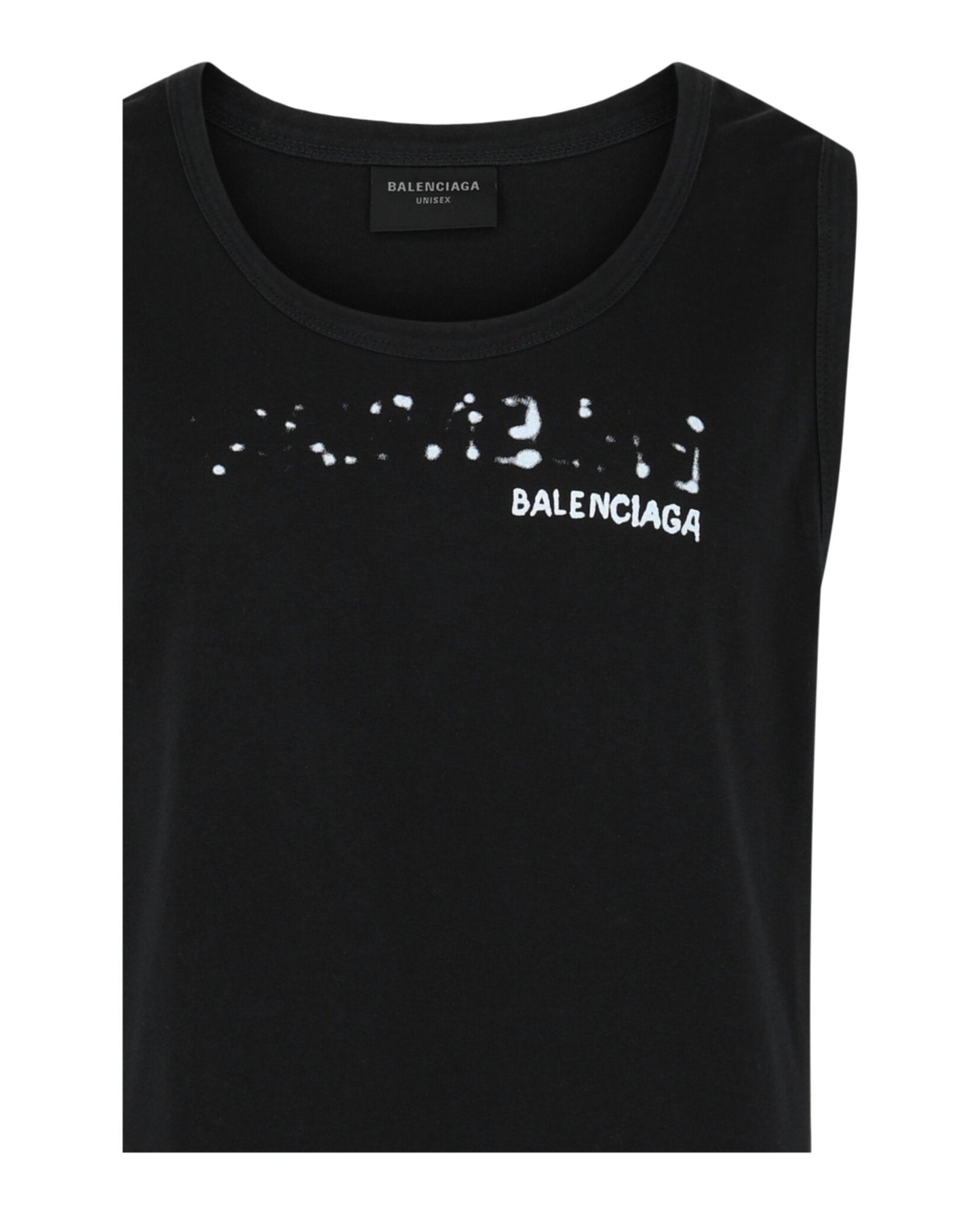 Balenciaga Logo Print Cotton Tank