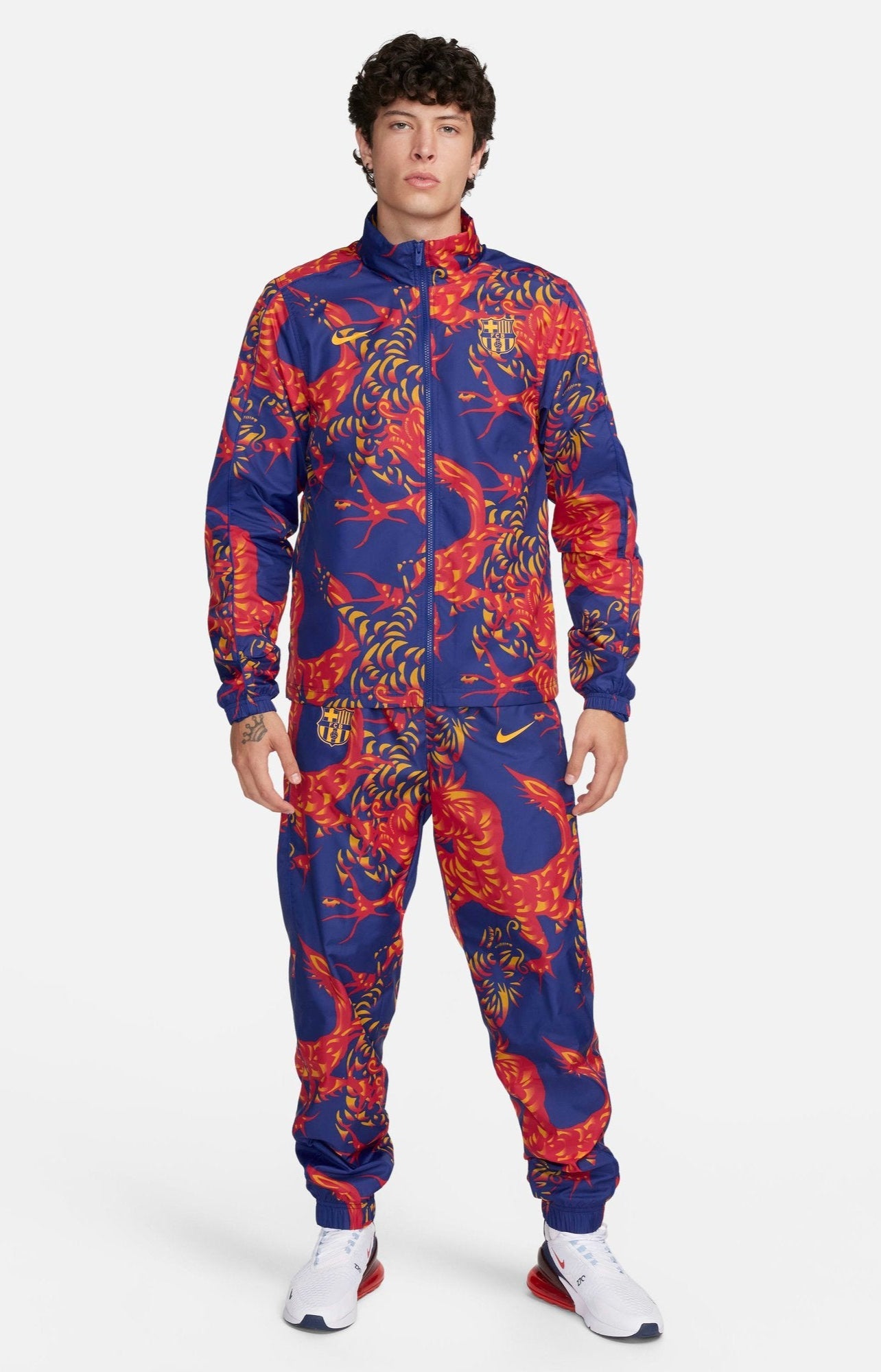 Nike Men's Fc Barcelona Soccer Woven Tracksuit