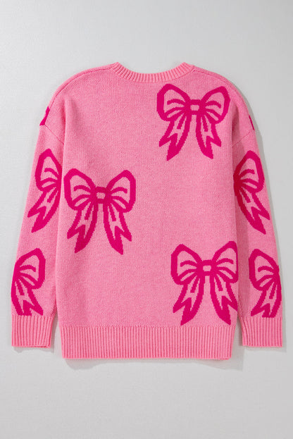 Threaded Pear Jaderae Drop Shoulder Loose Sweater