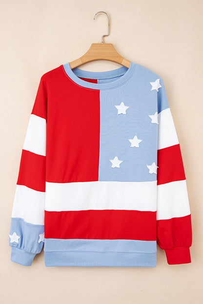 Threaded Pear Simone Flag Vintage Oversized Pullover
